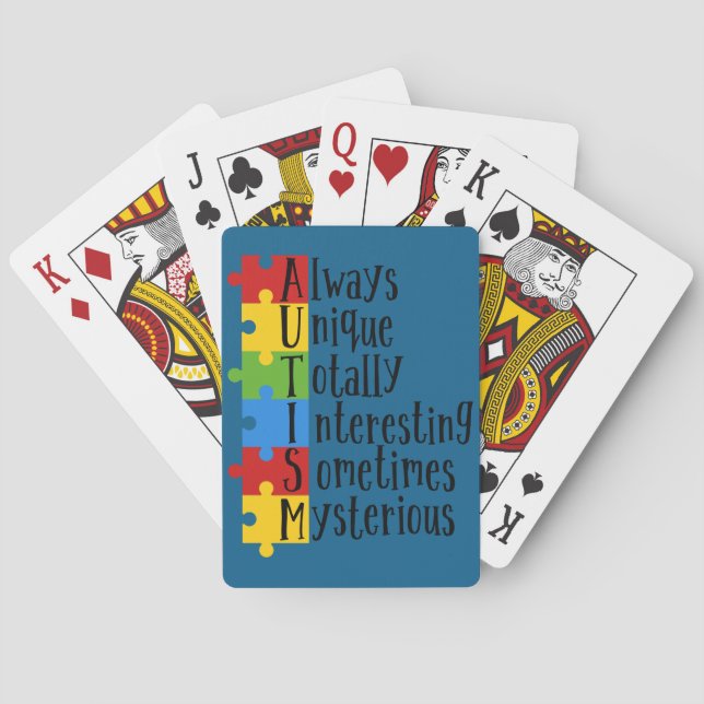 Pieces of Autism  Poker Cards (Back)