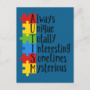Pieces of Autism Postcard