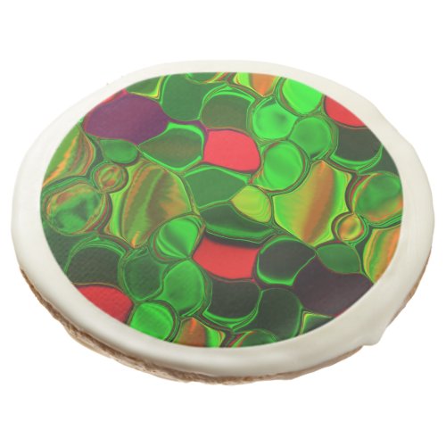 Pieces of colors circles and rounded off shapes sugar cookie