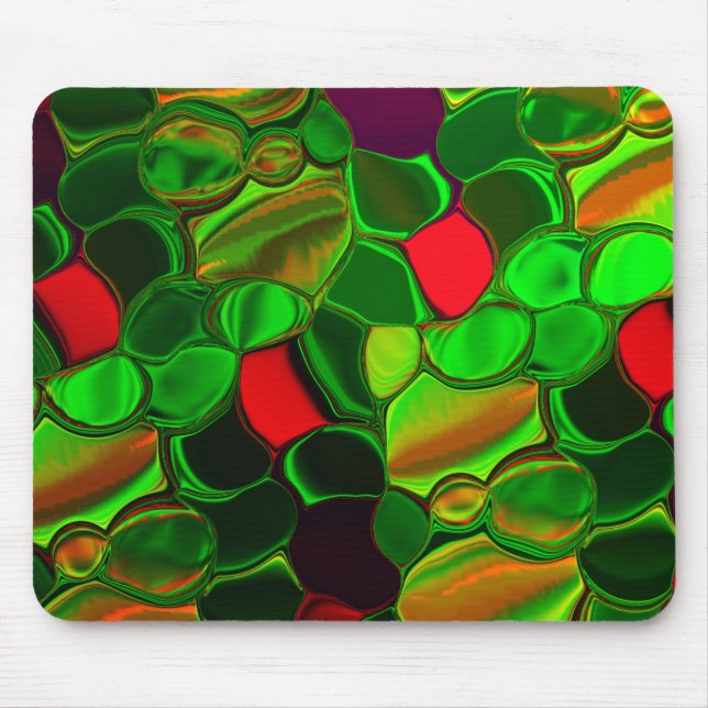 Pieces of colours, circles and rounded shapes  mouse pad (Front)