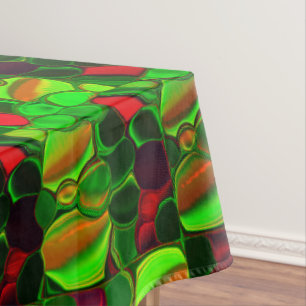 Pieces of colours, circles and rounded shapes tablecloth