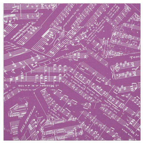 Pieces of Music WhiteOrchid POMV Fabric