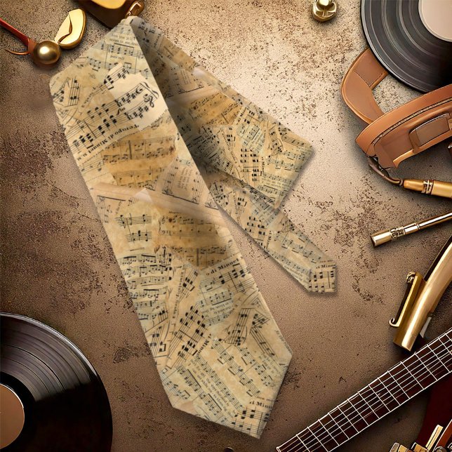 Pieces of Vintage Music ID389 Neck Tie (Creator Uploaded)