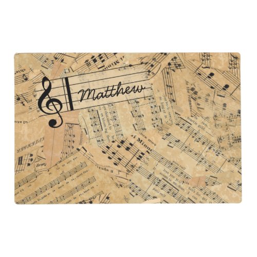 Pieces of Vintage Music ID389 Placemat