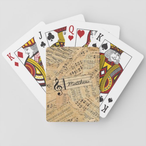 Pieces of Vintage Music IDE389 Poker Cards