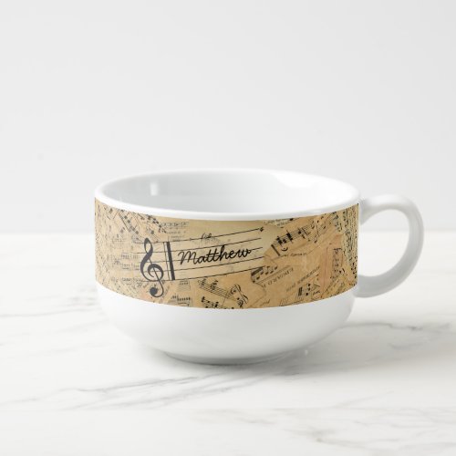 Pieces of Vintage Music IDE389 Soup Mug