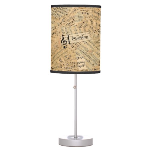 Pieces of Vintage Music IDE389 Table Lamp