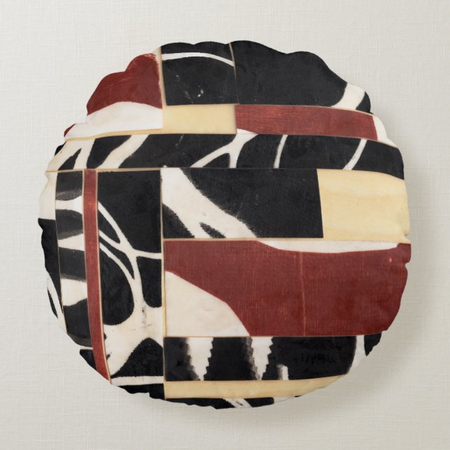 Pieces & Parts II Round Pillow (Front)