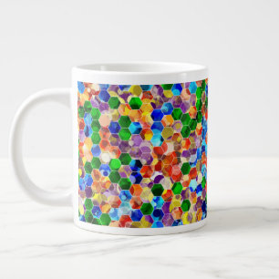 Piecewise Horizontal Hexagons Dot 20oz Mug