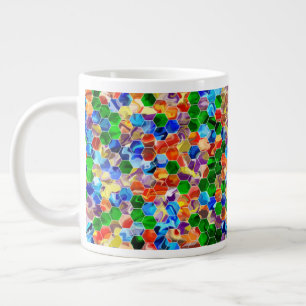 Piecewise Horizontal Hexagons Swirl 20oz Mug