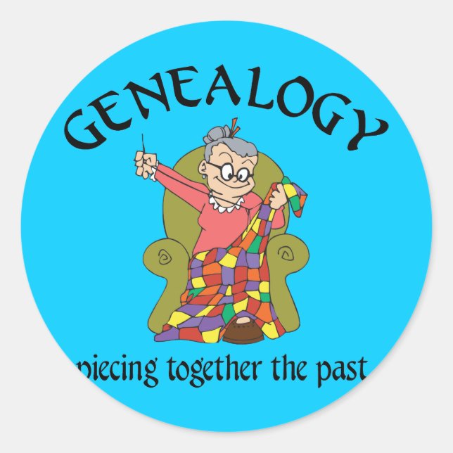 Piecing Together the Past Classic Round Sticker (Front)