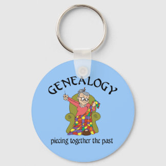 Piecing Together the Past Keychain