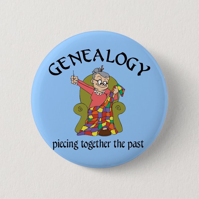 Piecing Together the Past Pinback Button (Front)