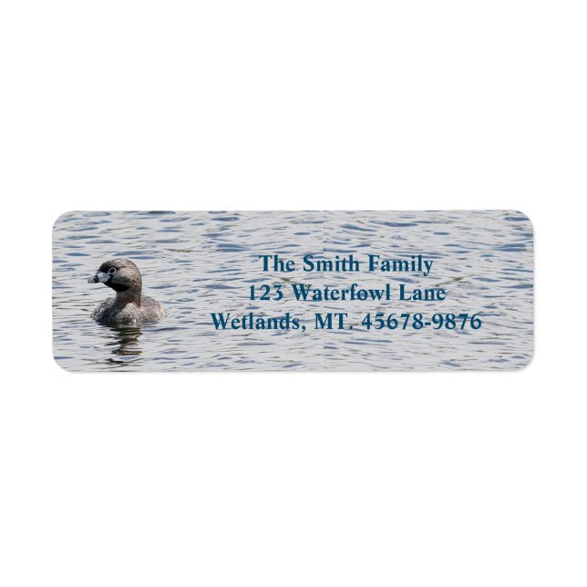 Pied-billed Grebe Return Address Label (Front)