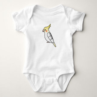 Pied Cartoon Cockatiel Parrot Bird Baby Bodysuit