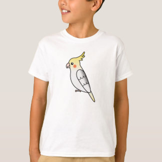Pied Cartoon Cockatiel Parrot Bird T-Shirt