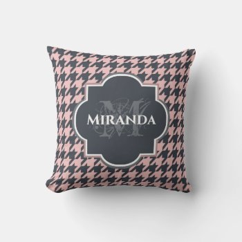 Pied Coq Monogram Strawberry Cream And Blueberry Throw Pillow by ohsogirly at Zazzle