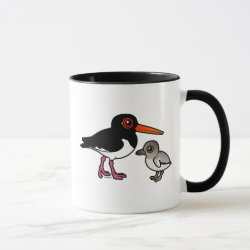 Pied Oystercatcher with chick Combo Mug