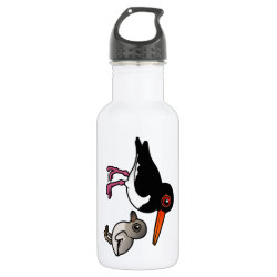 Pied Oystercatcher with chick Water Bottle (24 oz)