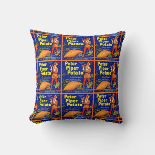 Pied Piper Potato Throw Pillow
