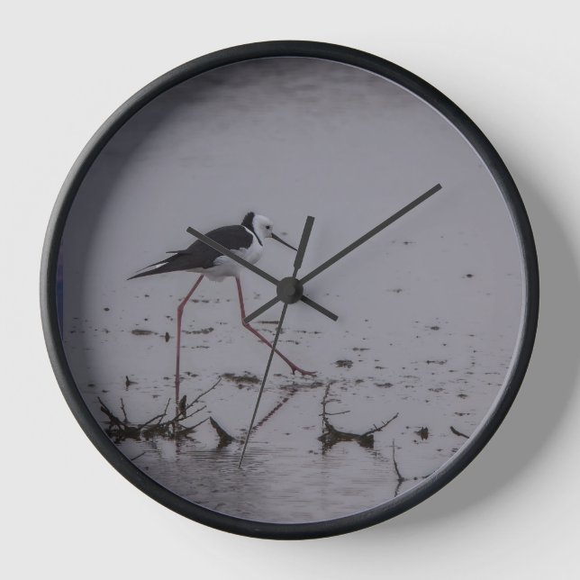 PIED STILT HANDS OF TIME CLOCK (Front)