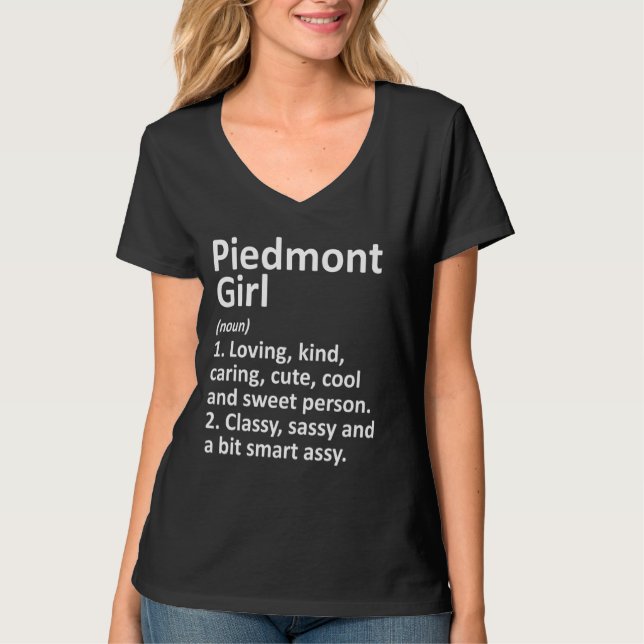 Piedmont Girl Ok Oklahoma Funny City Home Roots T-Shirt (Front)