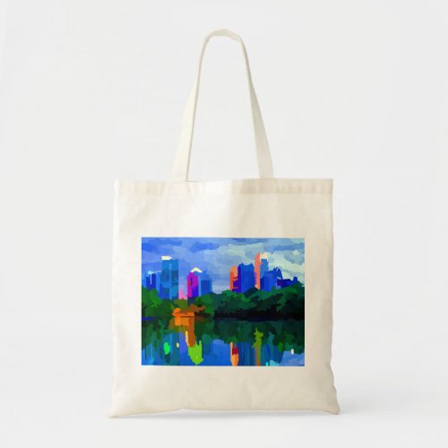 Piedmont Park Atlanta Georgia Skyline Tote Bag