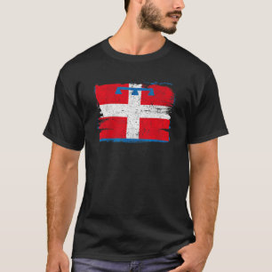 Piedmont Region Italian Turin Italy Flag Vintage R T-Shirt