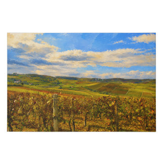 Piedmont Vineyard Landscape Faux Canvas Print