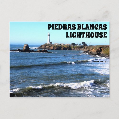 Piedras Blancas Lighthouse California Coast Postcard