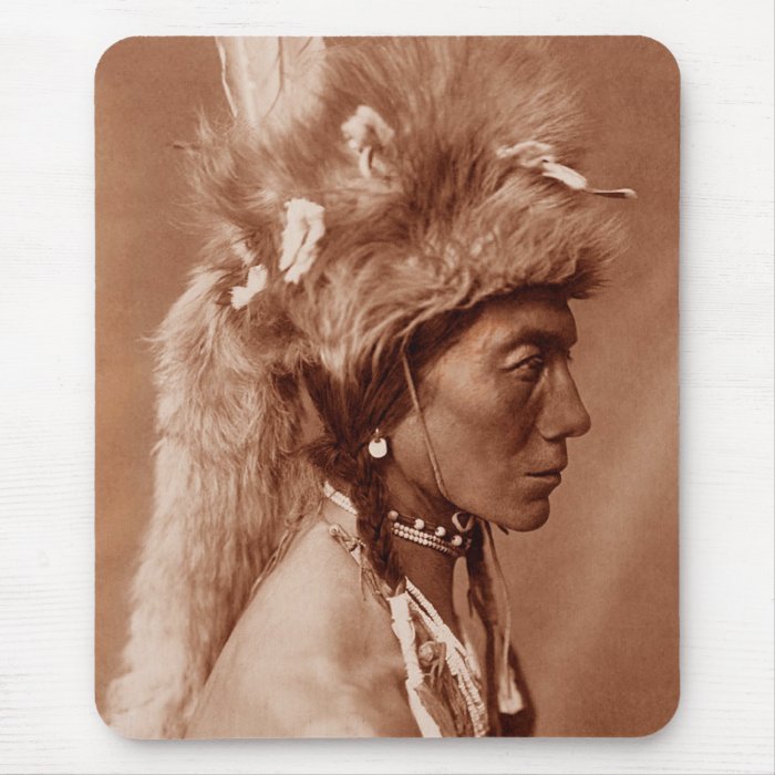 Piegan Blackfoot Native American Man Mouse Pads