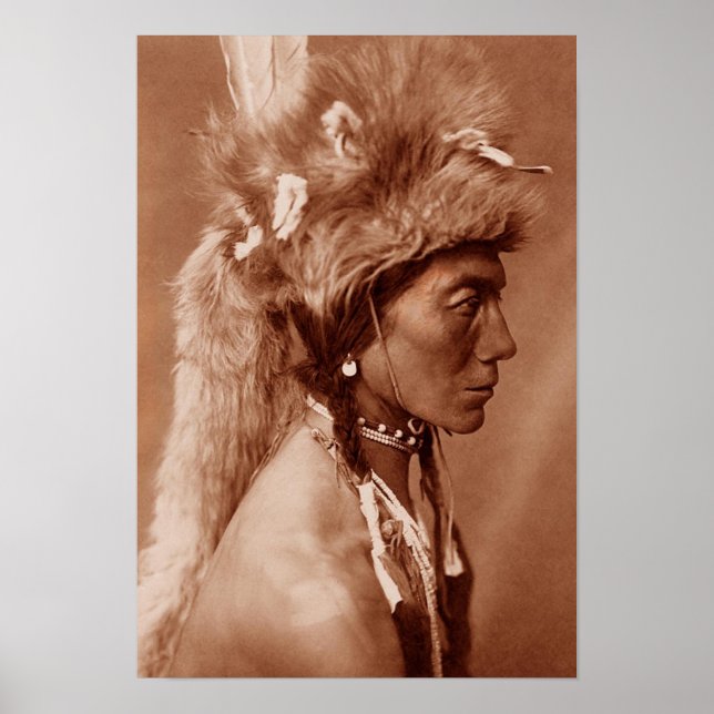 Piegan Blackfoot Native American Man Poster (Front)
