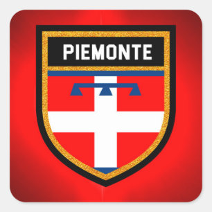 Piemonte Flag Square Sticker