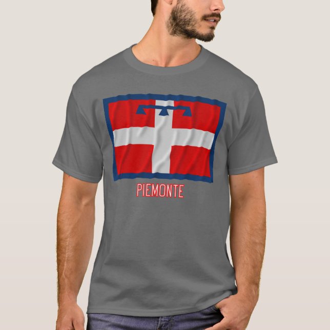 Piemonte waving flag with name T-Shirt (Front)