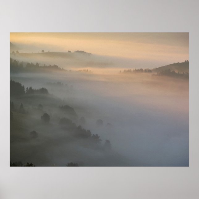 Pieniny sunrise fog poster (Front)