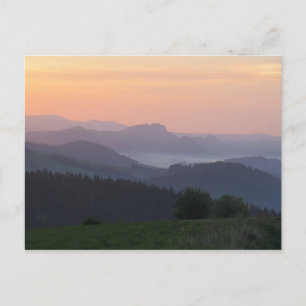 Pieniny sunrise postcard