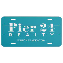 Pier 24 Realty License Plate