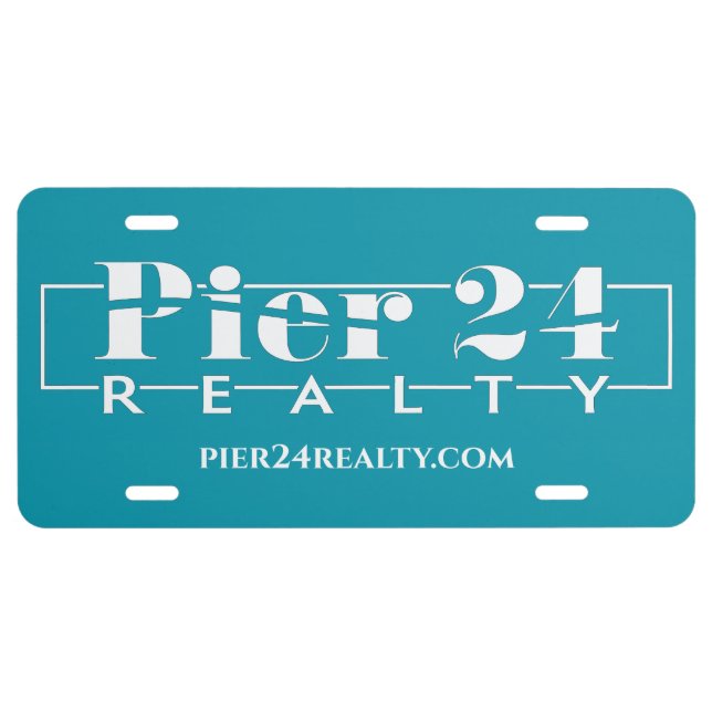 Pier 24 Realty License Plate (Front)