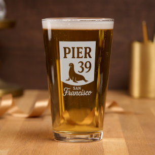 Pier 39 Etched Glassware