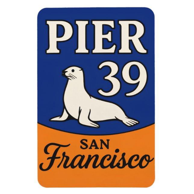 Pier 39 Flexible Photo Magnet (Vertical)