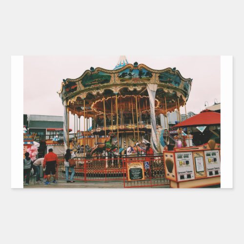 Pier 39 San Francisco California Carousel Sticker