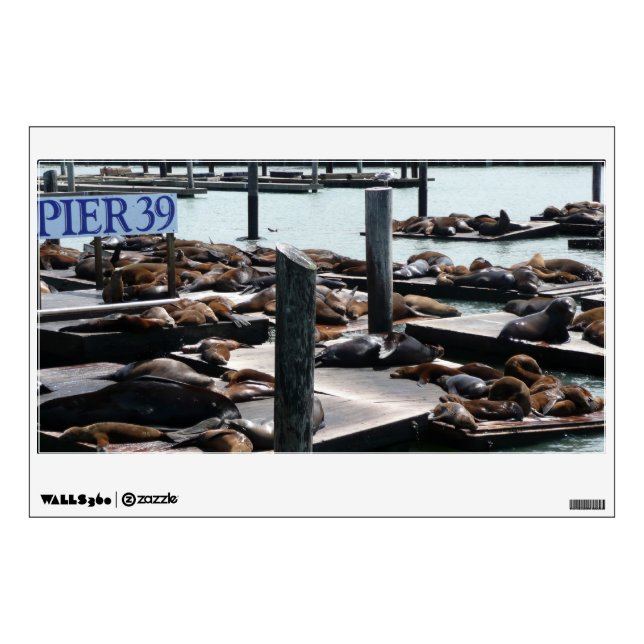 Pier 39 Sea Lions Wall Decal (Front)
