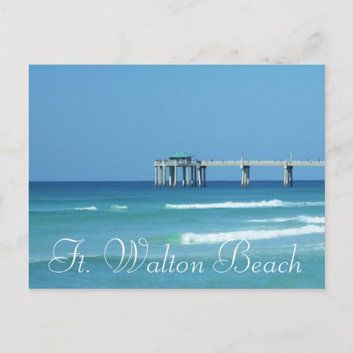 Pier at Fort Walton Beach Florida Postcard
