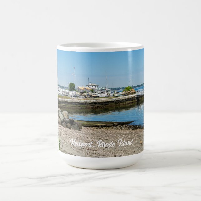 Pier in Newport Rhode Island Coffee Mug (Center)
