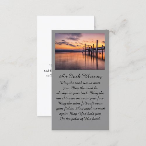 Pier Leading to a Beautiful Sunset Prayer Card