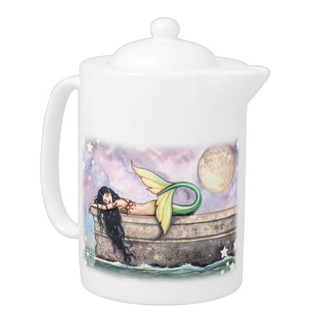 Pier of Dreams Sleeping Mermaid Teapot (Left)