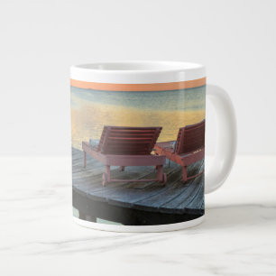 Pier overlooks the ocean, Belize Giant Coffee Mug