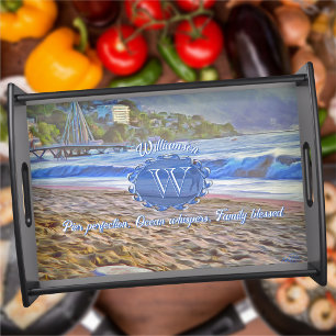 Pier Perfection, Ocean Whispers 786 Serving Tray