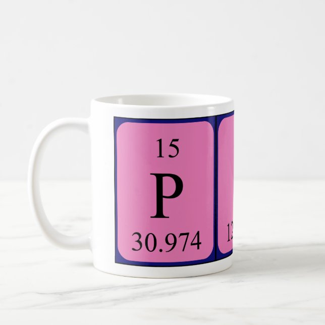 Pier periodic table name mug (Left)