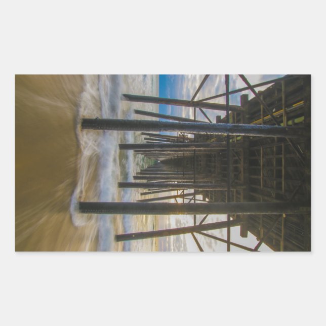 pier rectangular sticker (Front)